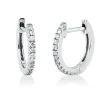 Creolen aus 750 Gold Weißgold 26 Brillanten 0,08ct TW-SI 9,9x1,1mm