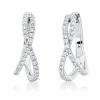 Creolen aus 750 Gold Weißgold 68 Brillanten 0,33ct TW-SI 15x14,7mm