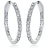 Creolen aus 750 Gold Weißgold 42 Brillanten 3,06ct TW-SI 31,6x2,6mm