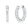 Creolen aus 750 Gold Weißgold 22 Brillanten 0,83ct TW-SI 12,7x2,2mm