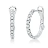 Creolen aus 750 Gold Weißgold 22 Brillanten 0,32ct TW-SI 16,2x1,8mm