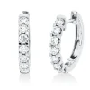 Creolen aus 750 Gold Weißgold 14 Brillanten 0,44ct TW-SI 14,4x2,4mm