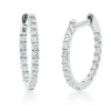 Creolen aus 750 Gold Weißgold 38 Brillanten 0,32ct TW-SI 14,9x1,4mm