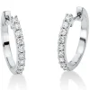 Creolen aus 750 Gold Weißgold 18 Brillanten 0,31ct TW-SI 16,1x1,9mm