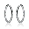 Creolen aus 750 Gold Weißgold 56 Brillanten 0,76ct TW-VSI 25x2mm