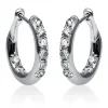 Creolen aus 750 Gold Weißgold 16 Brillanten 0,75ct TW-VSI 15,7x2,7mm