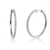 Creolen aus 750 Gold Weißgold 44 Brillanten 0,37ct W-PI 24,8x1,7mm