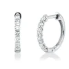 Creolen aus 750 Gold Weißgold 14 Brillanten 0,34ct W-SI 12,6x1,8mm