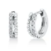 Creolen aus 750 Gold Weißgold 16 Brillanten 0,14ct W-SI 9,6x3mm