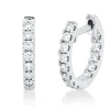 Creolen aus 750 Gold Weißgold 26 Brillanten 0,36ct W-SI 12x1,9mm