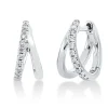 Creolen aus 750 Gold Weißgold 22 Brillanten 0,16ct W-SI 11,7x6mm