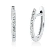 Creolen aus 750 Gold Weißgold 20 Brillanten 0,09ct W-SI 12,4x1,5mm