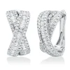 Creolen aus 750 Gold Weißgold 229 Diamanten 2,99ct TW-SI 21x10,6mm