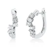 Creolen aus 750 Gold Weißgold 12 Diamanten 0,85ct TW-SI 17,2x5,6mm