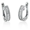 Creolen aus 750 Gold Weißgold 127 Diamanten 0,83ct TW-SI 17,3x4,5mm