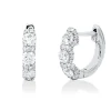 Creolen aus 750 Gold Weißgold 76 Diamanten 0,85ct TW-SI 12,1x2,8mm