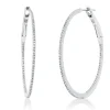 Creolen aus 750 Gold Weißgold 164 Diamanten 0,31ct TW-SI 31,7x1mm