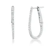 Creolen aus 750 Gold Weißgold 68 Diamanten 0,21ct TW-SI 19x1mm
