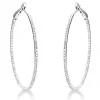 Creolen aus 750 Gold Weißgold 156 Diamanten 0,63ct TW-SI 36x1,2mm