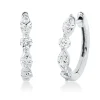 Creolen aus 750 Gold Weißgold 8 Diamanten 1ct TW-SI 17,8x3mm