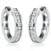 Creolen aus 750 Gold Weißgold 26 Diamanten 0,83ct TW-SI 18x2,3mm