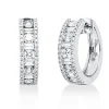 Creolen aus 750 Gold Weißgold 94 Diamanten 1,28ct TW-SI 17,7x4,7mm
