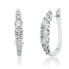 Creolen aus 750 Gold Weißgold 14 Diamanten 1,08ct TW-SI 18x3,4mm