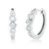 Creolen aus 750 Gold Weißgold 10 Diamanten 0,8ct TW-SI 17,1x3,9mm
