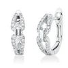 Creolen aus 750 Gold Weißgold 54 Diamanten 0,44ct TW-VSI/SI 13,2x4mm