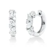 Creolen aus 750 Gold Weißgold 14 Diamanten 1,17ct TW-VSI 16,6x4,1mm