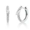 Creolen aus 750 Gold Weißgold 16 Diamanten 0,27ct 13,3x2,2mm