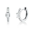 Creolen aus 750 Gold Weißgold 16 Diamanten 0,38ct 12,8x3,4mm
