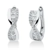 Creolen aus 750 Gold Weißgold 46 Diamanten 0,79ct 16,5x5,3mm