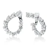 Creolen aus 750 Gold Weißgold 58 Diamanten 3,75ct 29,8x16,3mm
