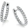Creolen aus 950 Platin 28 Brillanten 0,59ct TW-SI 16,8x2mm
