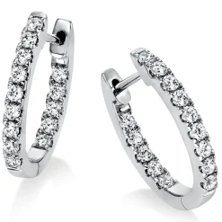 Creolen aus 950 Platin 28 Brillanten 0,59ct TW-SI 16,8x2mm