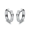 Creolen aus 750 Weißgold 32 Diamanten Baguette-Schliff 0,65ct TW-SI 15,9x3,8mm