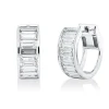 Creolen aus 585 Weißgold 16 Diamanten Baguette-Schliff 2,97ct W-SI 16,4x7mm