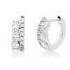 Creolen aus 750 Weißgold 22 Diamanten Fanatsy-Schliff 0,39ct TW-SI 10,5x3,5mm