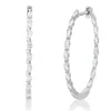 Creolen aus 750 Weißgold 32 Diamanten Navette-Schliff 0,96ct TW-SI 29,9x1,6mm