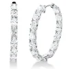 Creolen aus 750 Weißgold 28 Diamanten Oval-Schliff 3,36ct TW-VSI 23,6x3mm