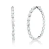 Creolen aus 750 Weißgold 18 Diamanten Tropfen-Schliff 2,8ct TW-SI 34x3,1mm