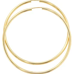 Creolen Creole, 333 Gold Gelbgold, D 60mm, Goldcreolen Ohrringe Damen