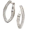 Creolen Creole 20.3mm 42 Brillanten 0.273Ct 585 Weißgold Goldohrringe