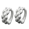 Creolen Creole Ohrringe 15x6mm 925 Silber teilmatt Ohrschmuck Damen