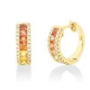 Creolen 750 Gelbgold 14 Saphire 0,98ct gelb 48 Brillanten 0,19ct TW-SI 12,5x4,4mm