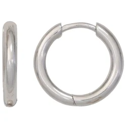 Creolen Klappcreolen 16,8mm rund 925 Silber (ohne Perlen-Einhänger)