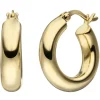 Creolen 16,9mm Klappcreolen, rund, 925 Silber gelbvergoldet Ohrringe Ohrschmuck
