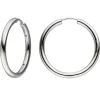 Creolen 31mm Klappcreolen, rund, 925 Silber rhodiniert Ohrringe Ohrschmuck