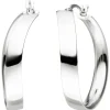 Creolen 31,2mm Ohrringe Ohrschmuck geschwungen gebogen 925 Silber Silbercreolen